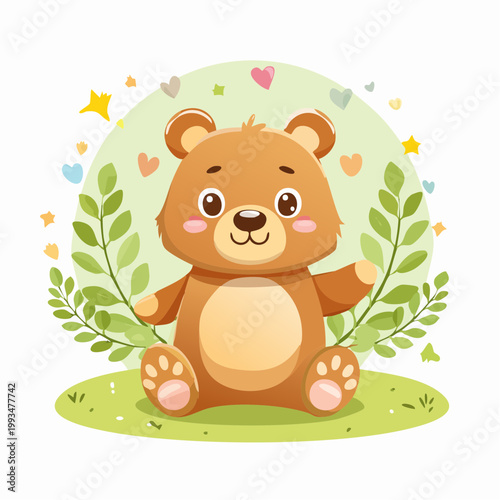 Süßer Bär im Cartoon Stil