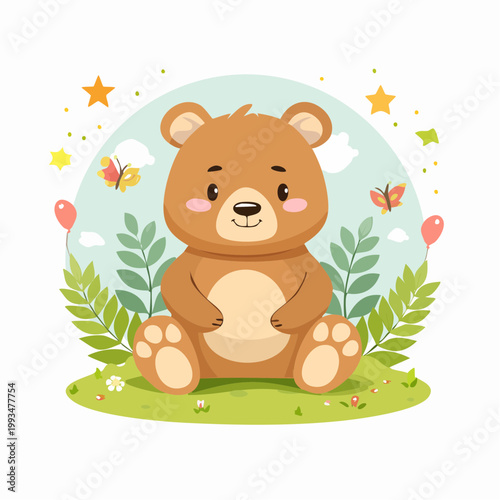 Süßer Bär im Cartoon Stil
