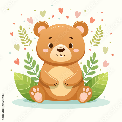 Süßer Bär im Cartoon Stil