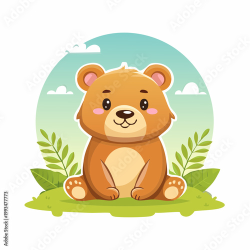 Süßer Bär im Cartoon Stil
