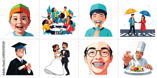 National Smile Day Vector Illustration - May 31st Celebration with Happy Faces and Positive Typography