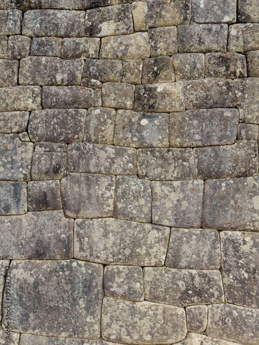 Quadro su tela Detailed Texture of Ancient Inca Stone Wall