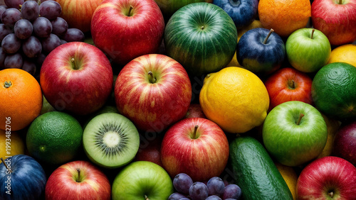 a variety of fruits as a background