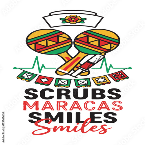 Festive Nursing Fiesta Graphic Design