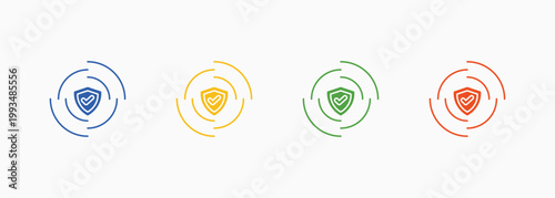 Photos Isolation Icon Set Color Multiple Style Collection Element For Design