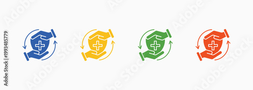 Health Icon Set Color Multiple Style Collection Element For Design