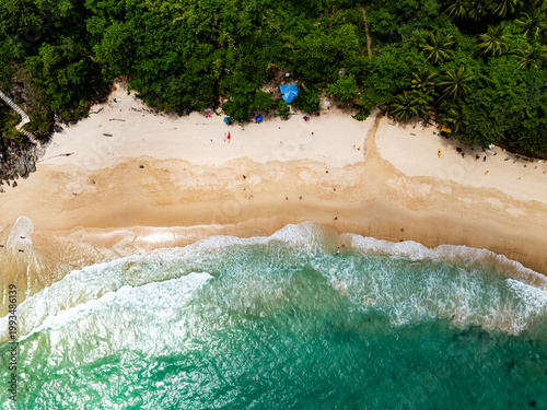 Aerial view landscape nature background,High angle view at Phuket island Thailand