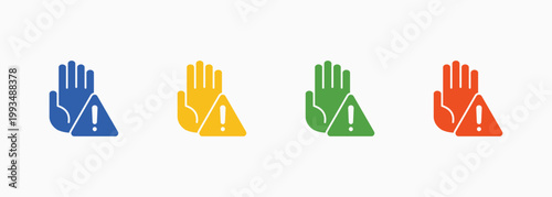Prevent Icon Set Color Multiple Style Collection Element For Design