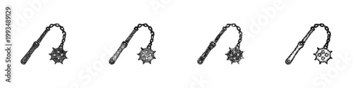 Sketch flail icon design set