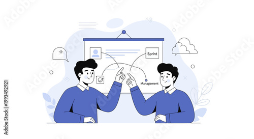 Agile team planning, sprint management, business strategy, collaboration, project development