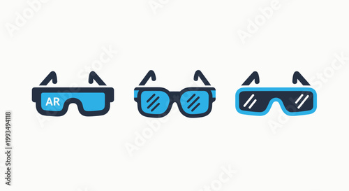 Augmented reality (ar) smart glasses and eyewear technology for virtual experiences with technology futuristic wearable innovation interface electronics experience internet multimedia