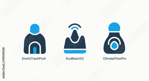 Industrial io t facility management and signal processing workflow icons for professional process optimization with industrial facility management workflow optimization proximity automation