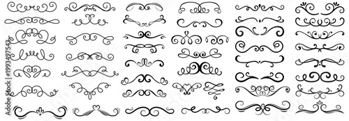 Set of divider collection. Divider ornament, borders, doodle, separators, page dividers, header