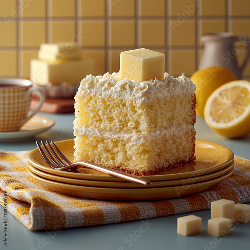 Butter Cake Dessert Still Life