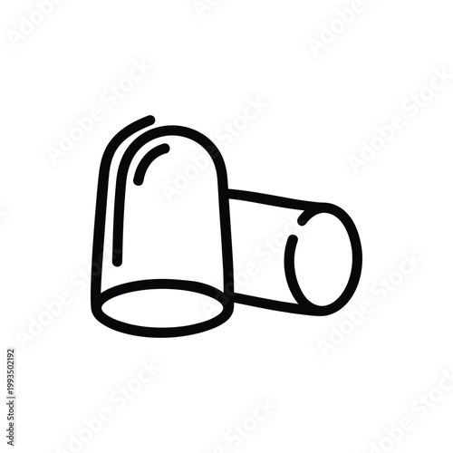 Foam Earplugs Monoline Doodle Icon