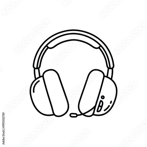 Noise Cancelling Headphones Monoline Doodle Icon