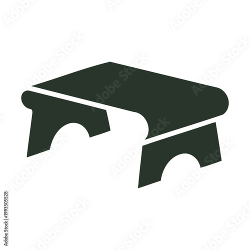 Modern Minimalist Coffee Table or Desk Silhouette