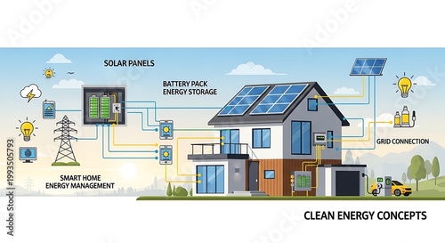 Residential building utilizes integrated renewable power generation and smart management systems