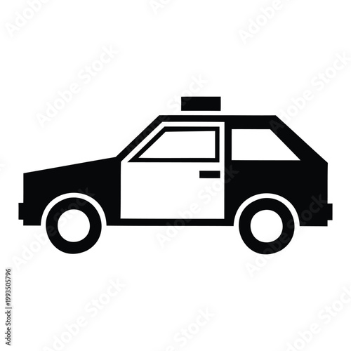 Police Car Emergency Vehicle Silhouette Icon