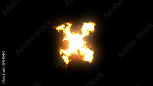 Assault rifle gunshot muzzle flash with smoke and bright sparks