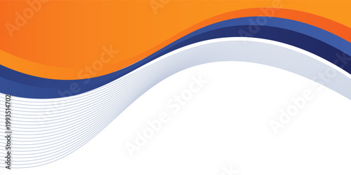 abstract blue orange corporate background with 3d concept. abstract white background with blue  and orange wave background banner with formal concept for banner advertisement announcement certificate