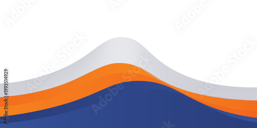 abstract blue orange corporate background with 3d concept. abstract white background with blue  and orange wave background banner with formal concept for banner advertisement announcement certificate