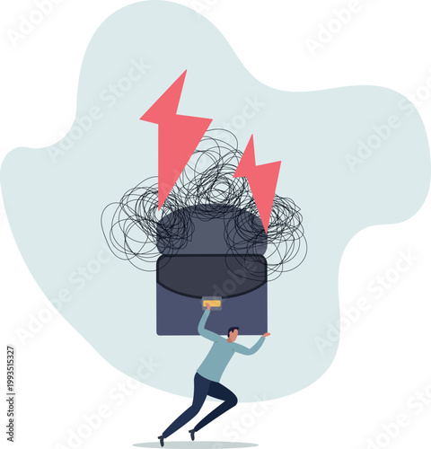 Stress burden, anxiety from work difficulty and overload, problem in economic crisis or pressure from too much responsibility concept,person's life situation and his activities.