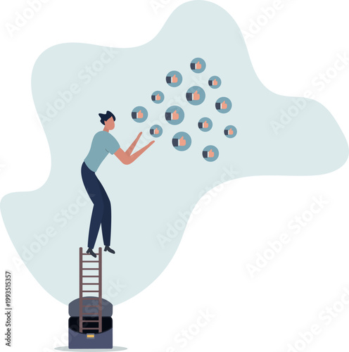 Appreciate or acknowledge coworker, respect or honor for great people, admiration or thank you, gratitude concept,person's life situation and his activities.