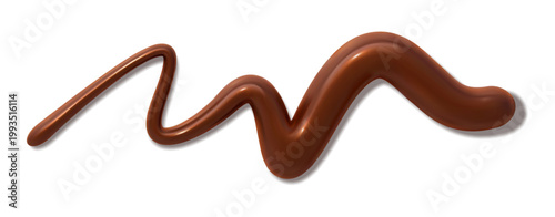 Chocolate sauce melt drop, swirl, liquid splash and drip. Isolated 3d vector syrup stain, luscious liquid cream made from cocoa and sugar. Topping for desserts like ice cream, pancakes or brownies