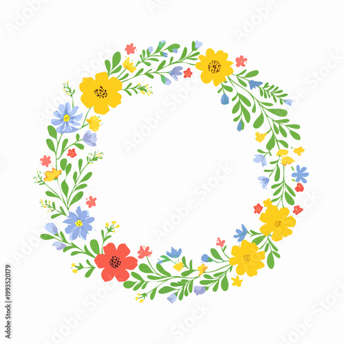 Kranz aus Wildblumen