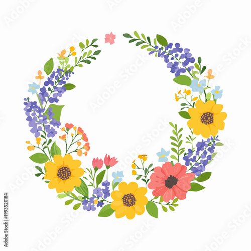 Kranz aus Wildblumen