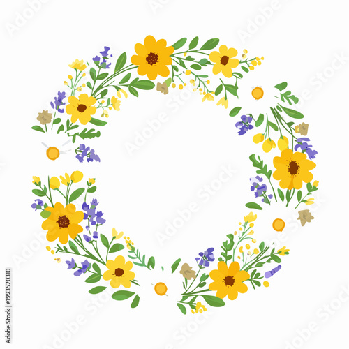 Kranz aus Wildblumen