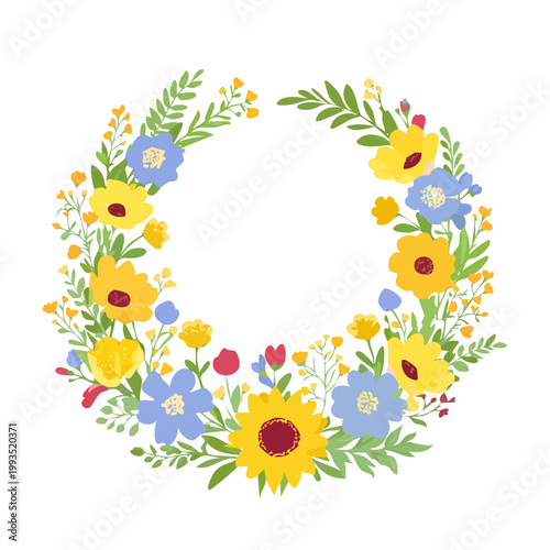 Kranz aus Wildblumen