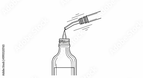 Pouring liquid from a speed pourer into a bottle