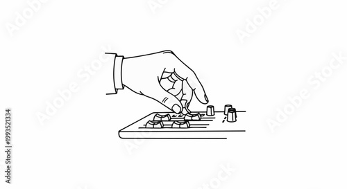 Hand moving a game piece on a board, focused on the action