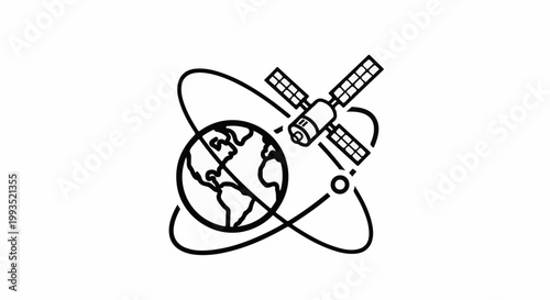 Satellite orbits planet Earth