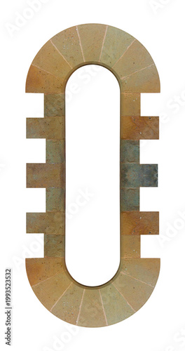 Fotografie Elements of architecture of buildings, ancient arches, columns and doors, windows and apertures