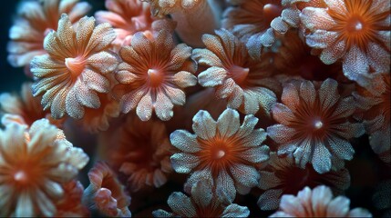 Close-up photos capture the tiny, flower-like parts of the hammer LPS coral.