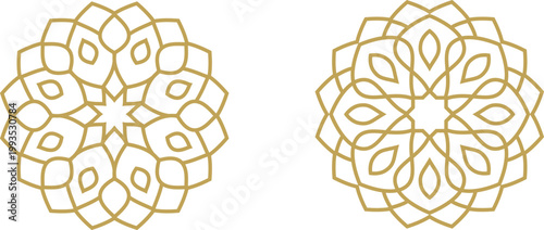 Tableau sur toile Intricate geometric pattern composed of hexagonal and pentagonal shapes