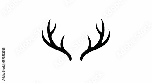 Foto Deer antler ilustration logo vector template