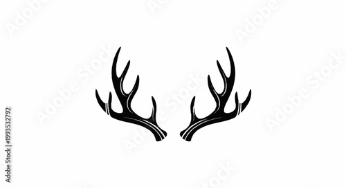 Bilde på lerret Deer antler ilustration logo vector template