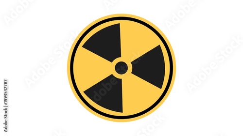 Radioactive Symbol Warning Sign Animation for Radiation Hazard and Nuclear  