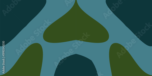 Abstract modern organic shapes vector graphic design with a calming color palette