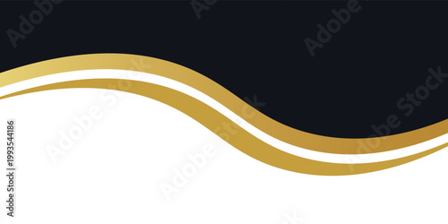 Abstract banner gold web banner waves vector in gold colors. Abstract swoosh texture. 10eps. vector illustration