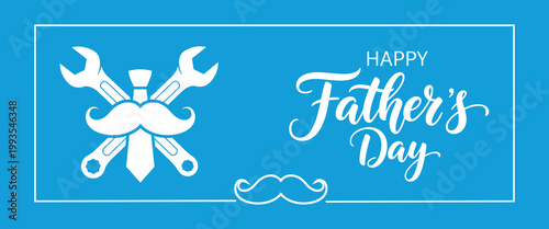 Happy father's day tools mustache design for dad's special day