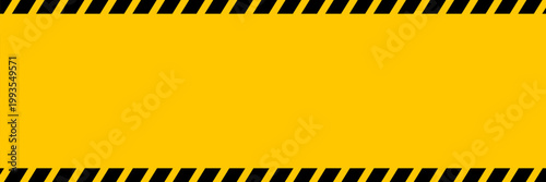 Black and yellow striped warning line set, square background, yellow and black diagonal stripes.
