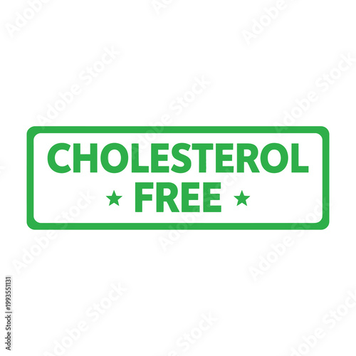Cholesterol free label green text