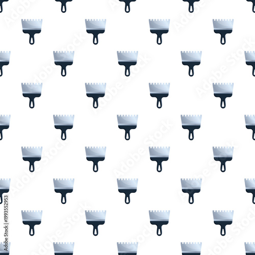 Spreader and putty knife tools repeating icon pattern for construction and repair