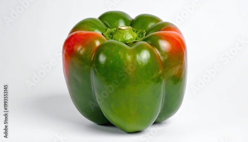A Single Perfect Bell Pepper with Glossy Skin and Vibrant Colors Showcased for Culinary Inspiration