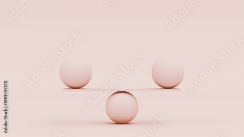 Balance equilibrium stability mental health wellbeing harmony mindfulness 3d illustration